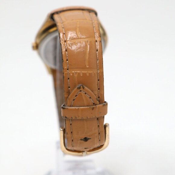 Vintage Ruane Manning Horse Watch Equestrian Gold Tone Faux Leather Band Quartz - Picture 9 of 11